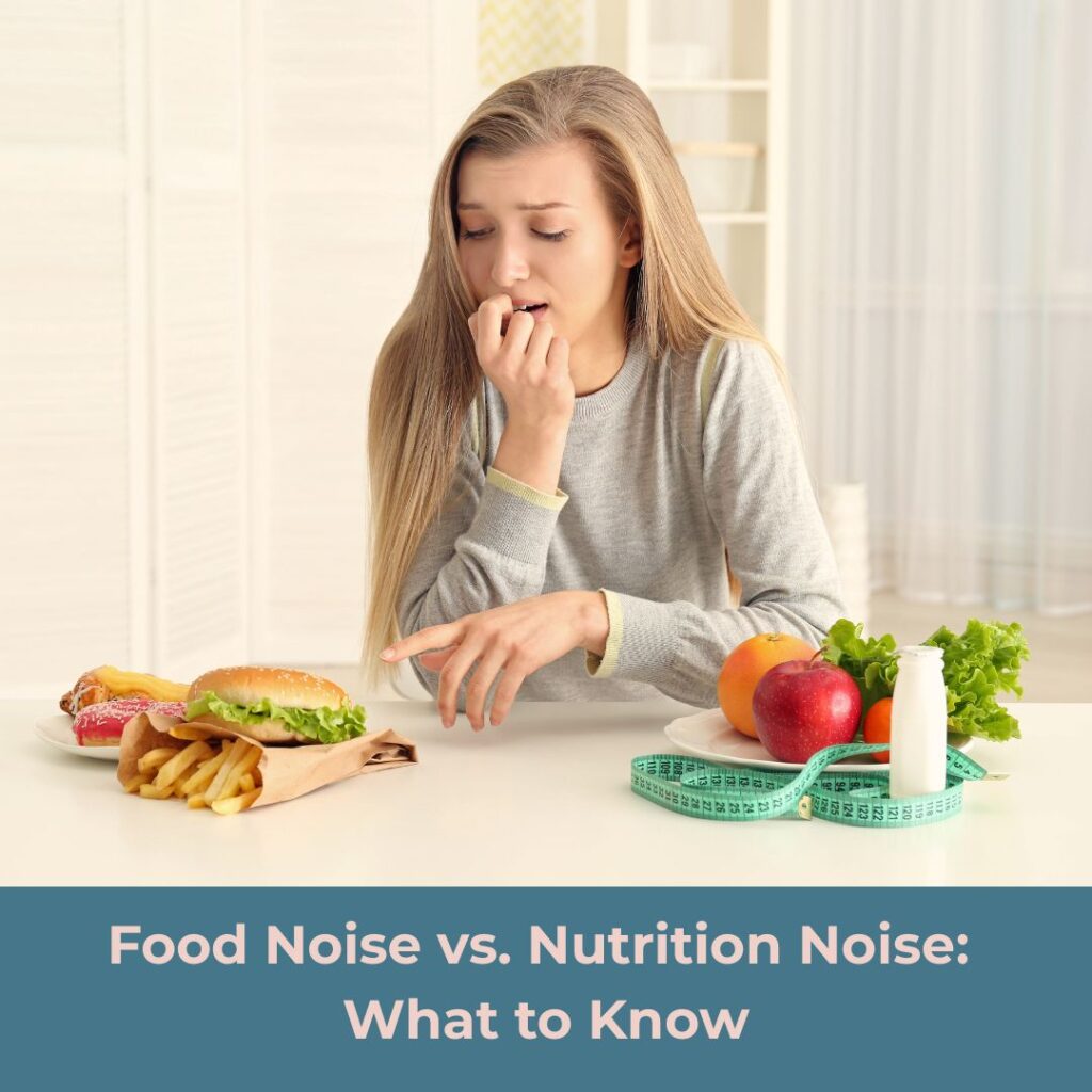 Food noise is the mental chatter around what, when, and how much to eat. It is confusing and overwhelming. 
