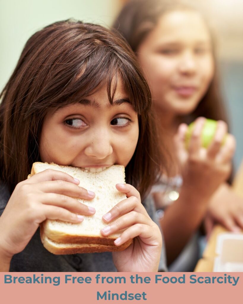 breaking free from the food scarcity mindset and learn to trust yourself with food. 